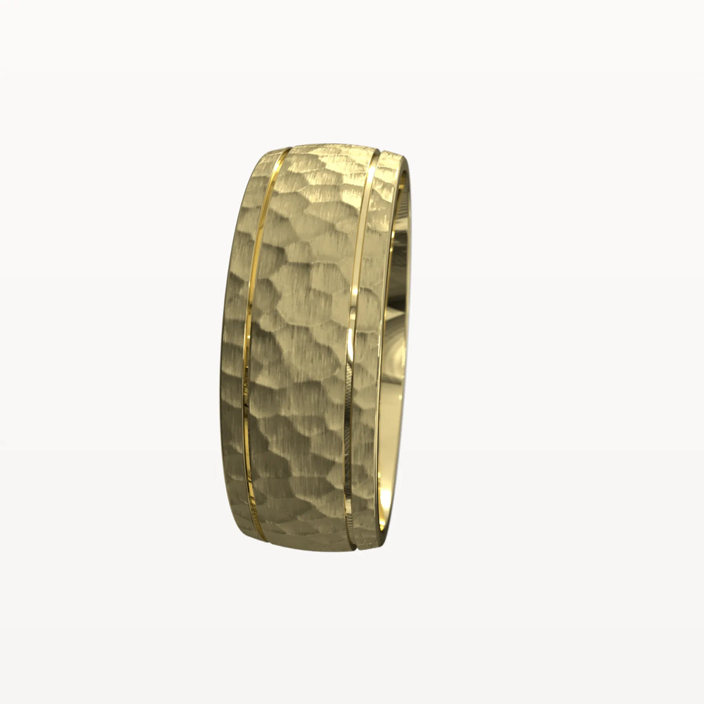 Hammered Hand-Carved Dual Chanel Band