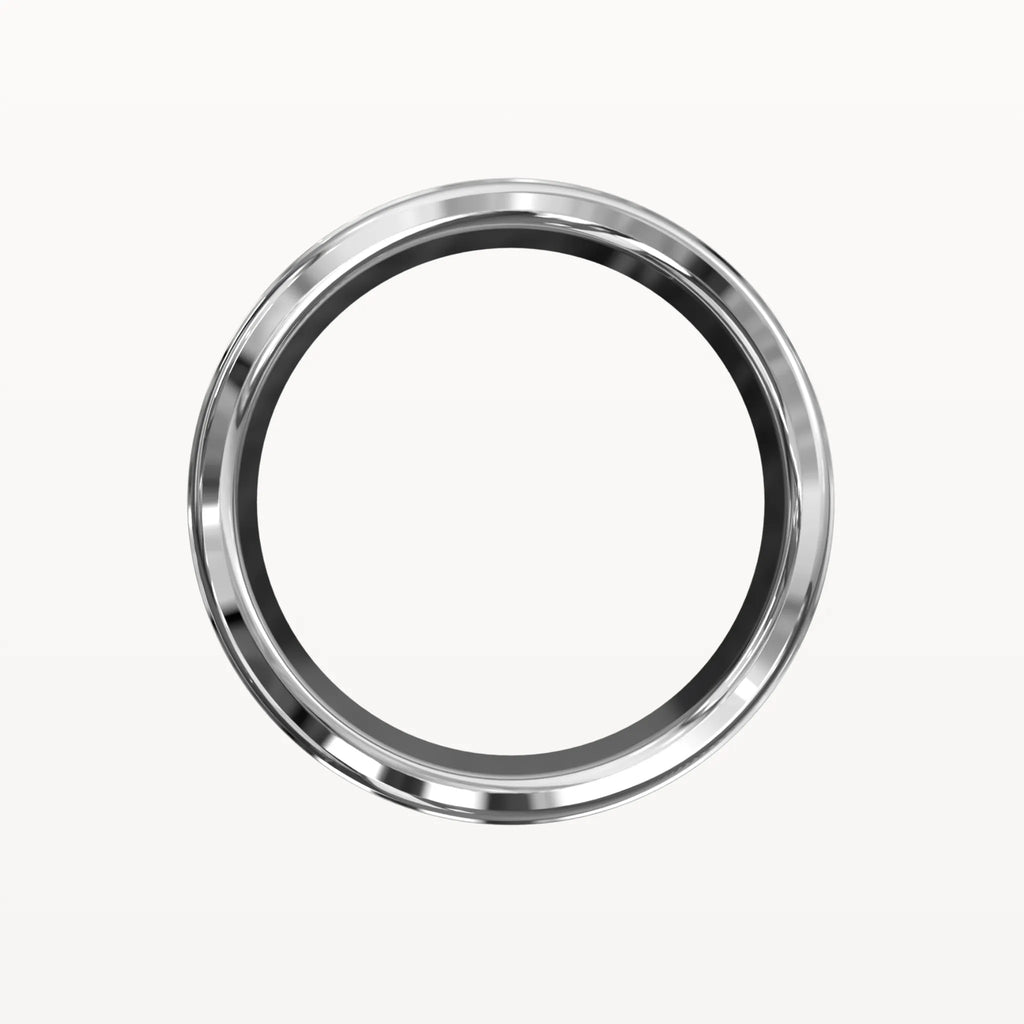 Classic Brushed Flat Band with Polished Edges - Eden & Co