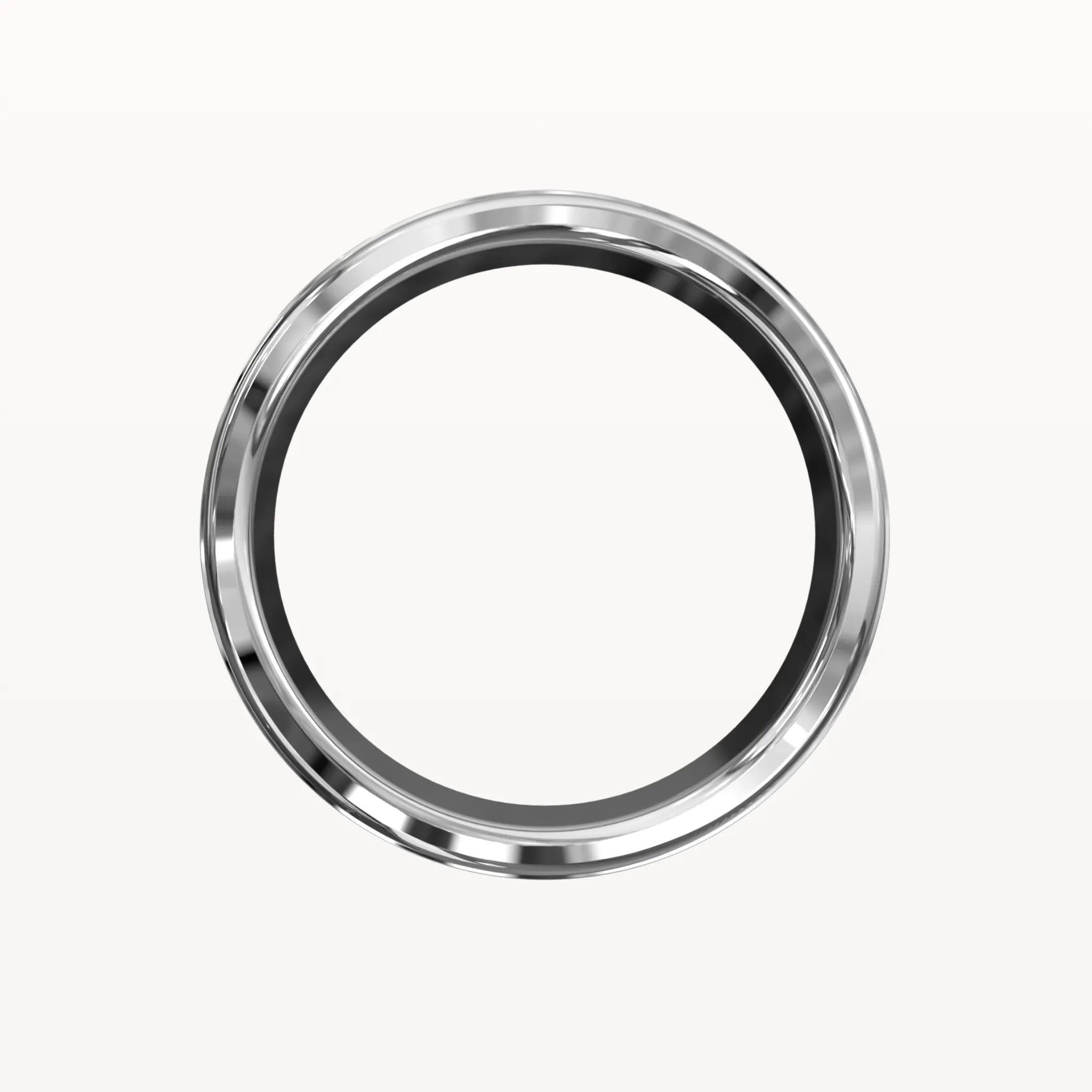 Classic Brushed Flat Band with Polished Edges - Eden & Co