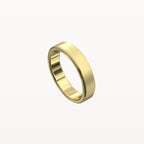 Classic Brushed Flat Band with Polished Edges - Eden & Co
