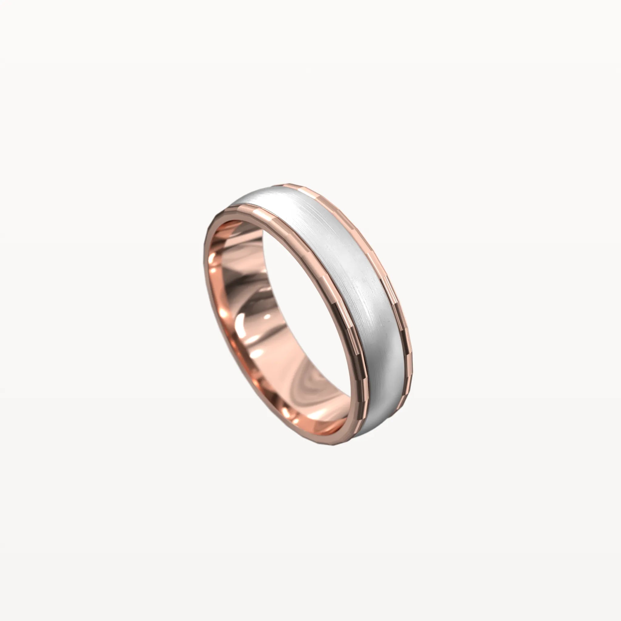 Facet Polished Edge Centre-Brushed Band