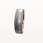Facet Polished Edge Centre-Brushed Band - Eden & Co