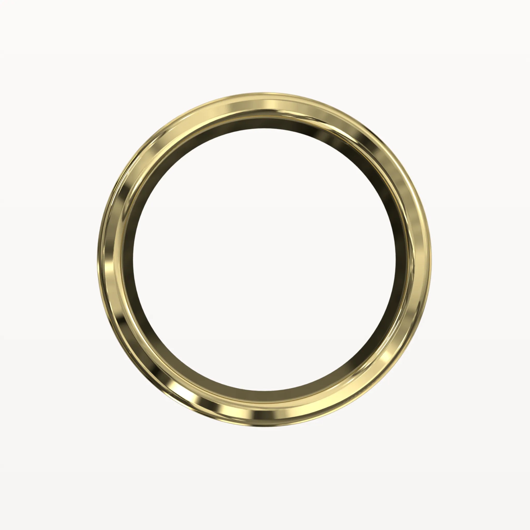 Classic Brushed Flat Band with Polished Edges - Eden & Co