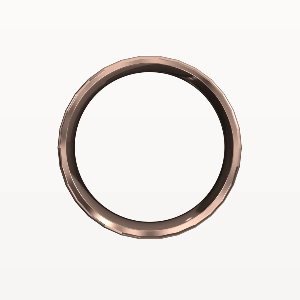 Facet Polished Edge Centre-Brushed Band - Eden & Co