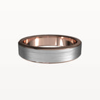 Classic Brushed Flat Band with Polished Edges - Eden & Co