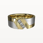 Diagonal Diamond Chanel Ring