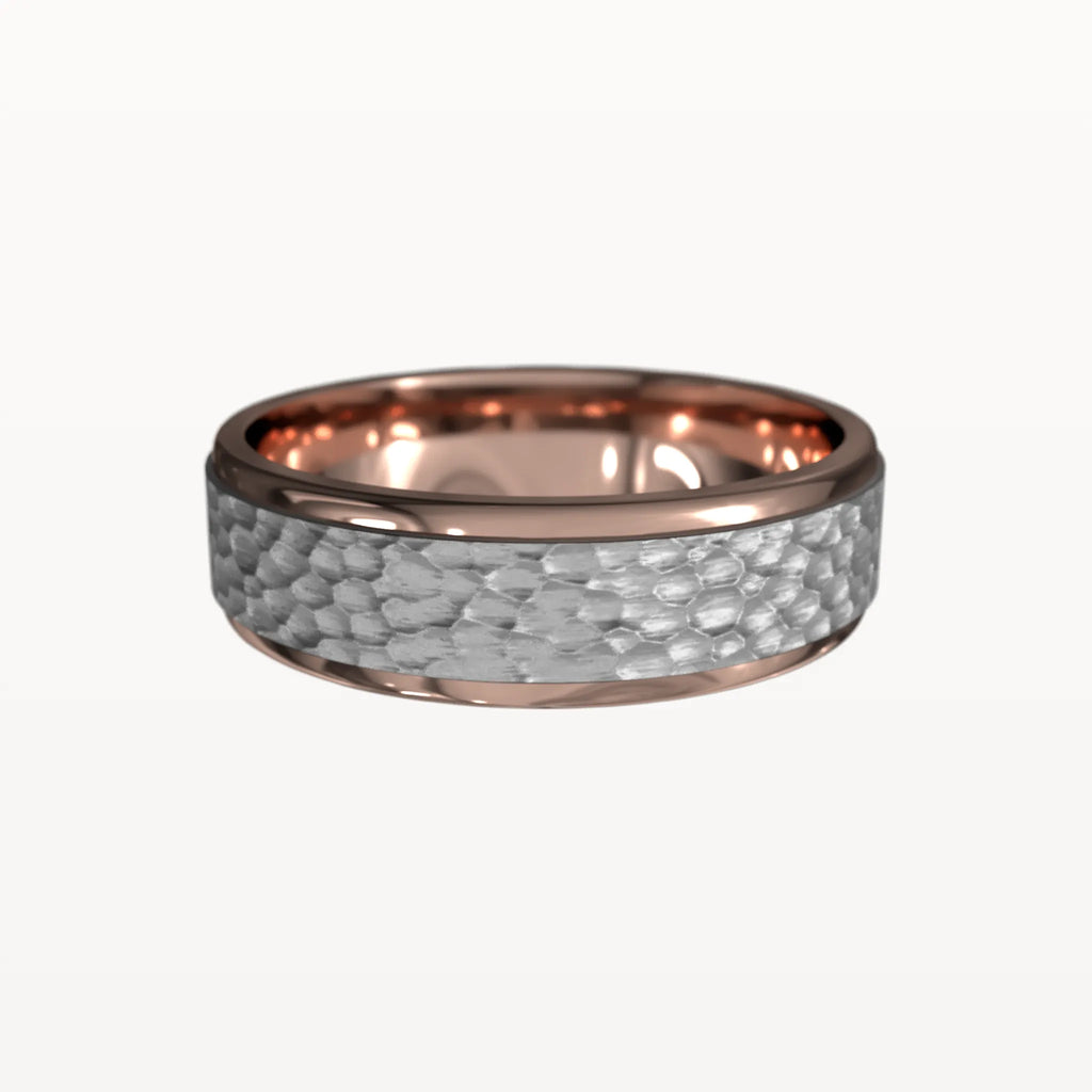 Matte Hammered Polished Edge Band - Eden & Co