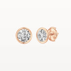Tapered Bezel Studs - Natural Diamond - Eden & Co