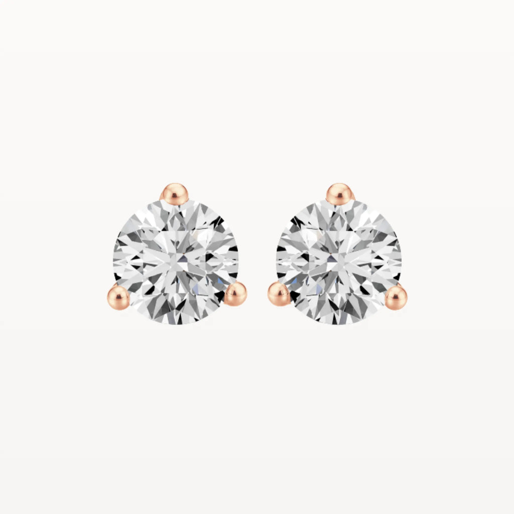 Three Claw Diamond Studs - Lab Diamond - Eden & Co