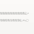White Gold Diamond Cut Curb Chain - Eden & Co