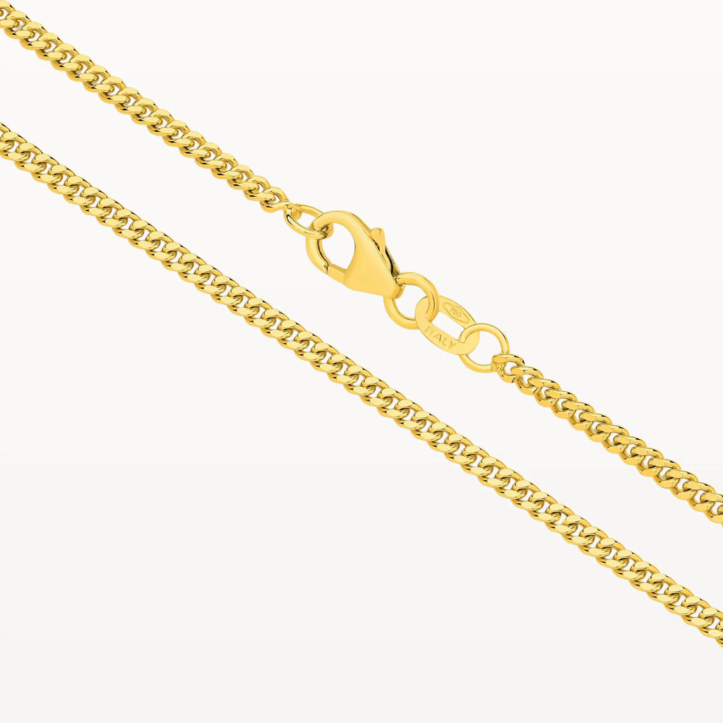 Yellow Gold Diamond Cut Curb Chain