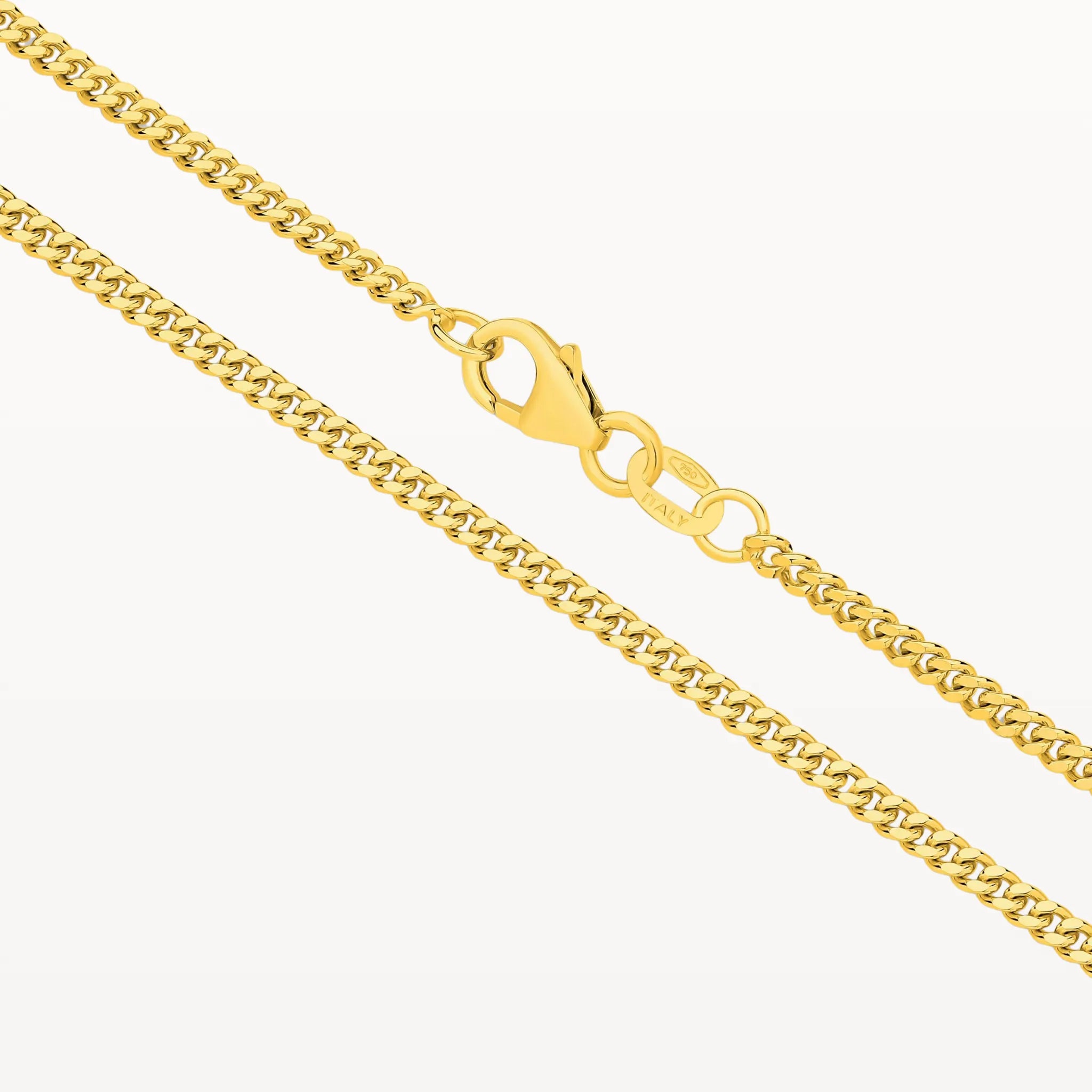Yellow Gold Diamond Cut Curb Chain