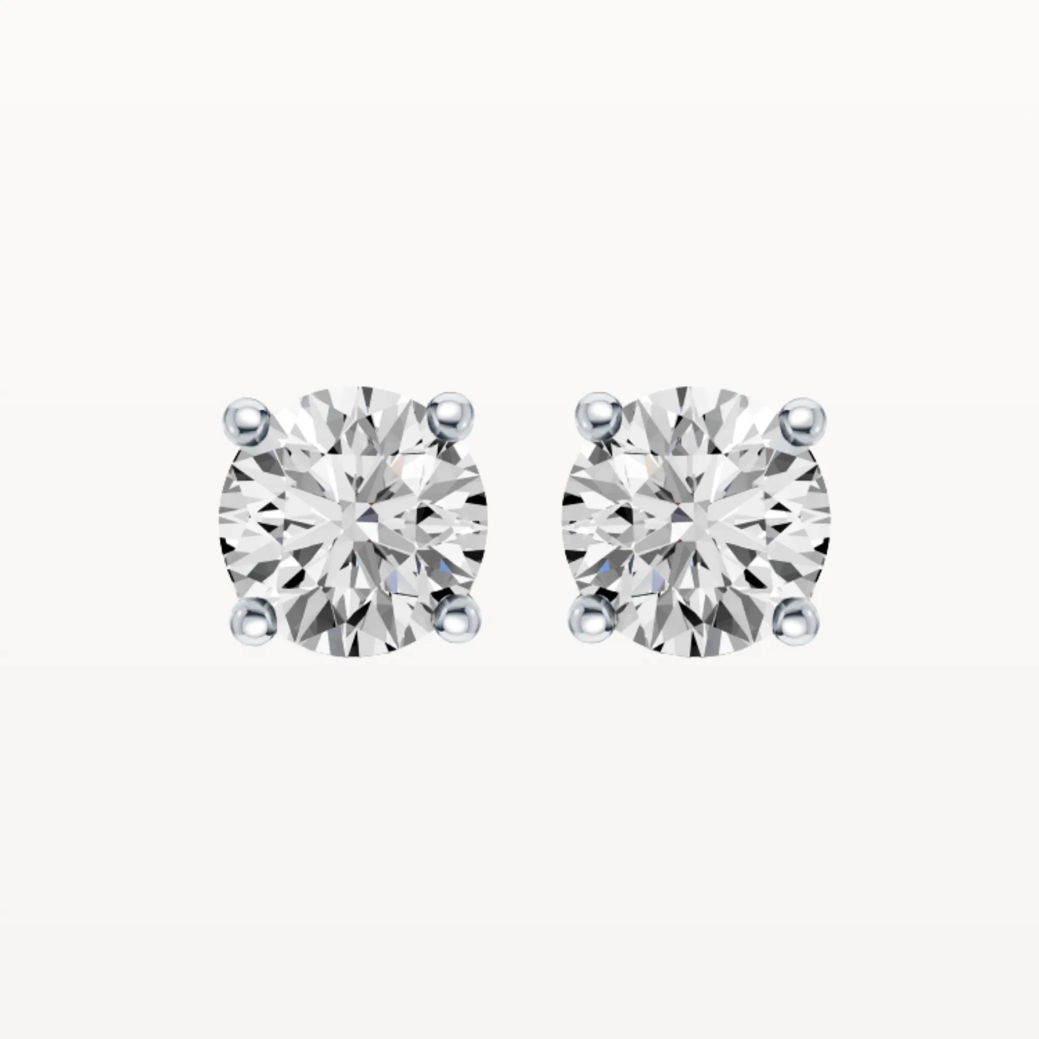 Four Claw Diamond Studs - Lab Diamond