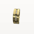 Polished Edge Contrast Diamond Band - Eden & Co