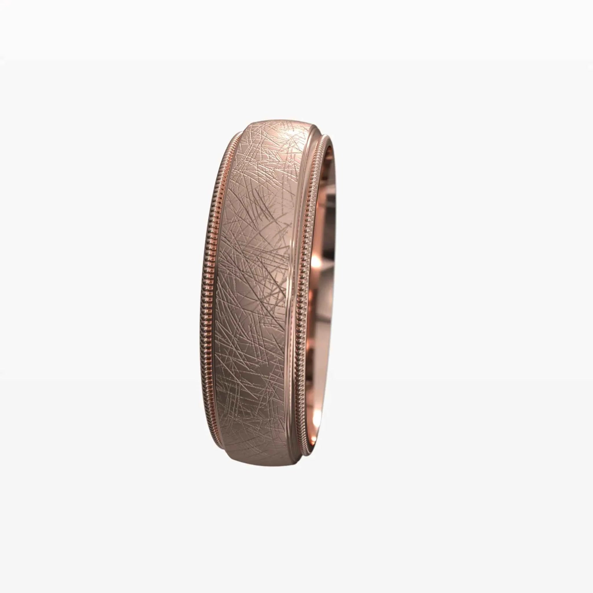 Ice Matte Milgrain Edged Band