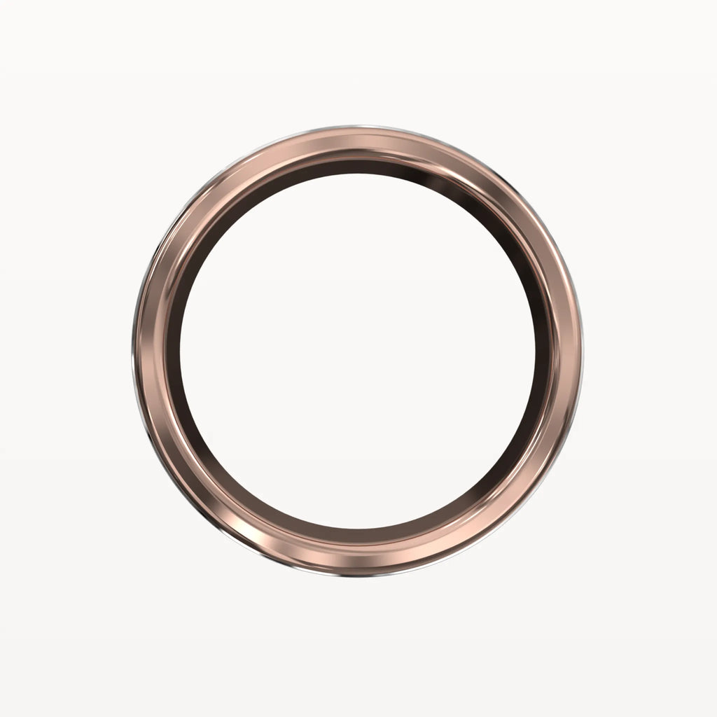 Classic Brushed Flat Band with Polished Edges - Eden & Co