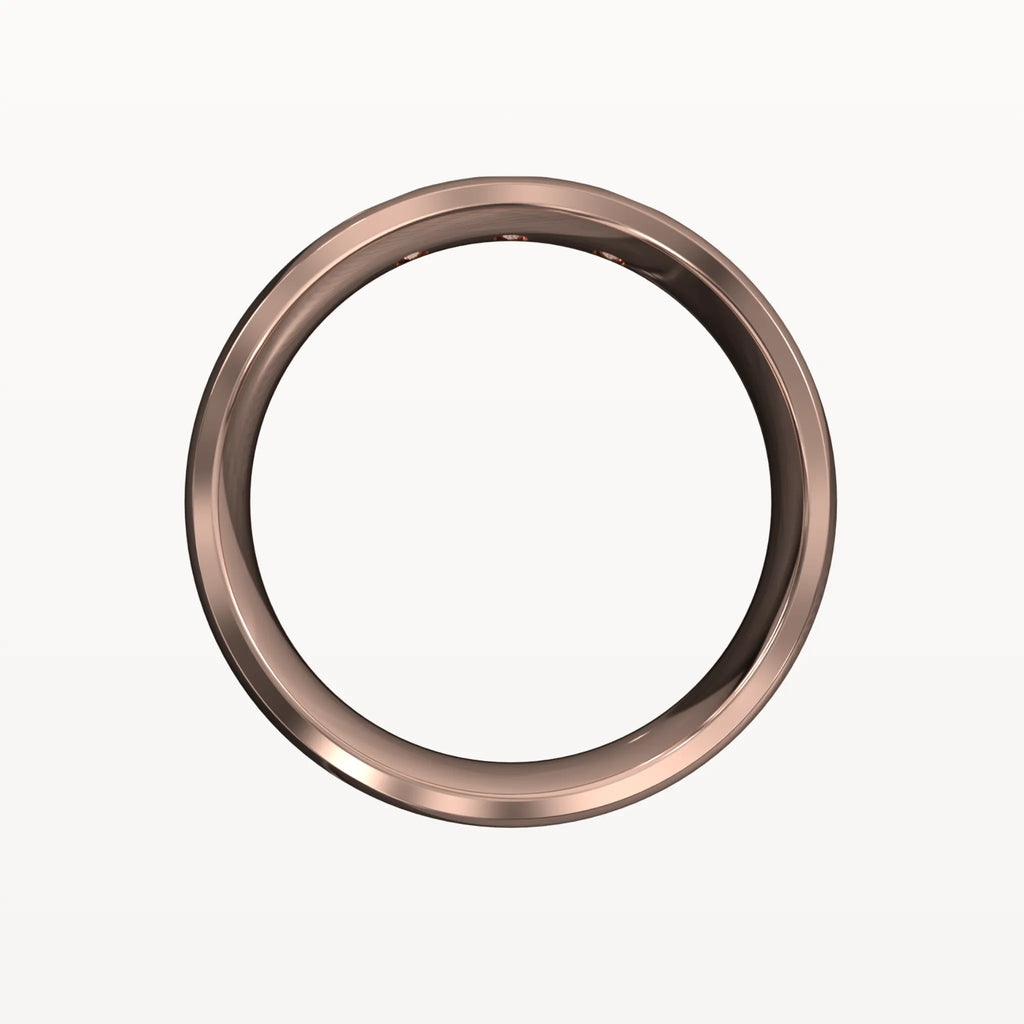 Half Round Trio Flush Set Diamond Band - Eden & Co