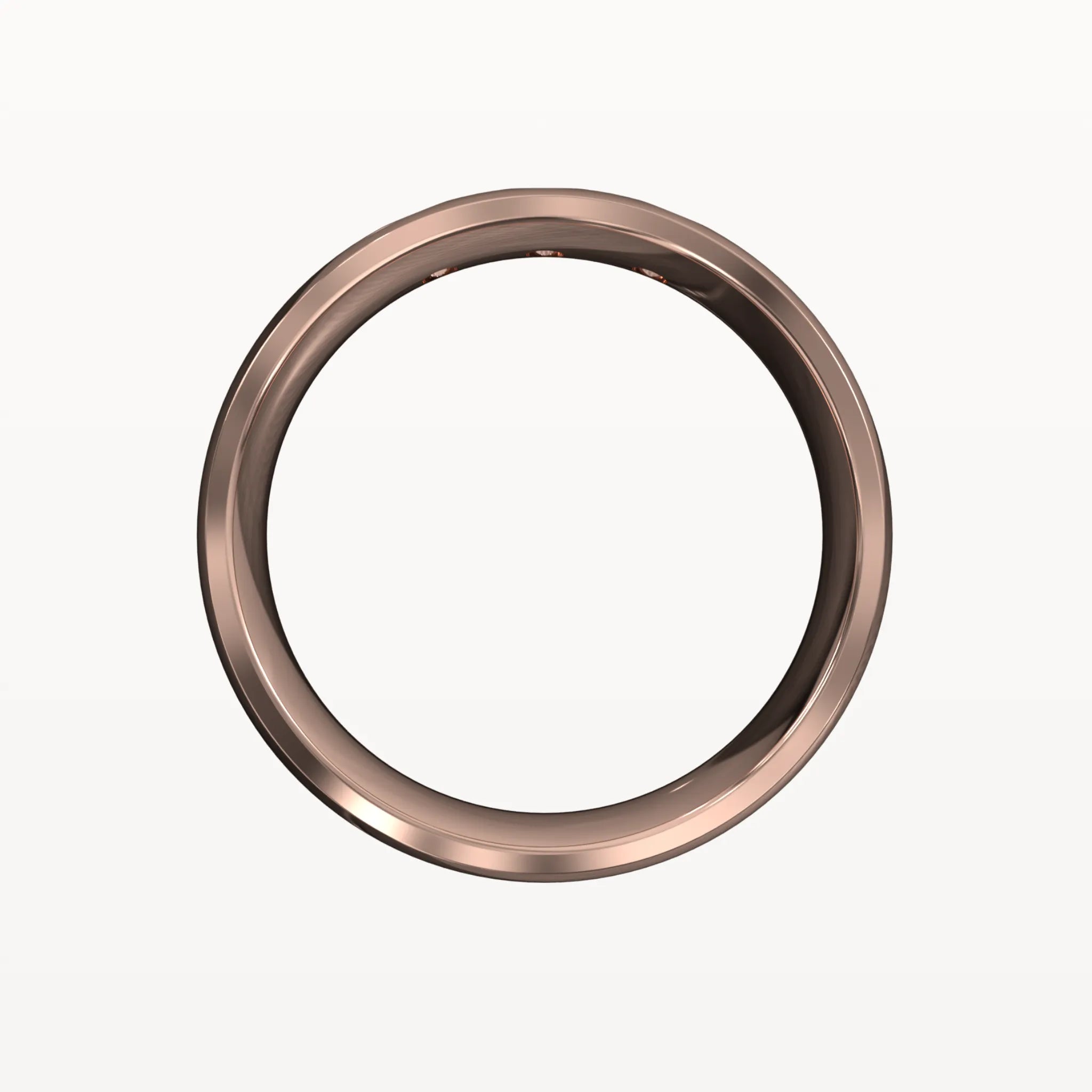 Half Round Trio Flush Set Diamond Band