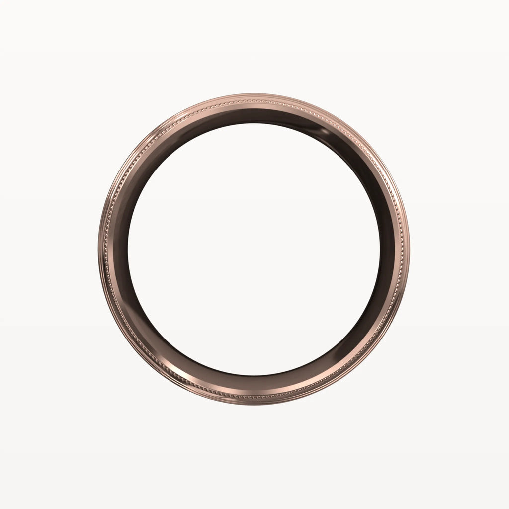 Ice Matte Milgrain Edged Band - Eden & Co
