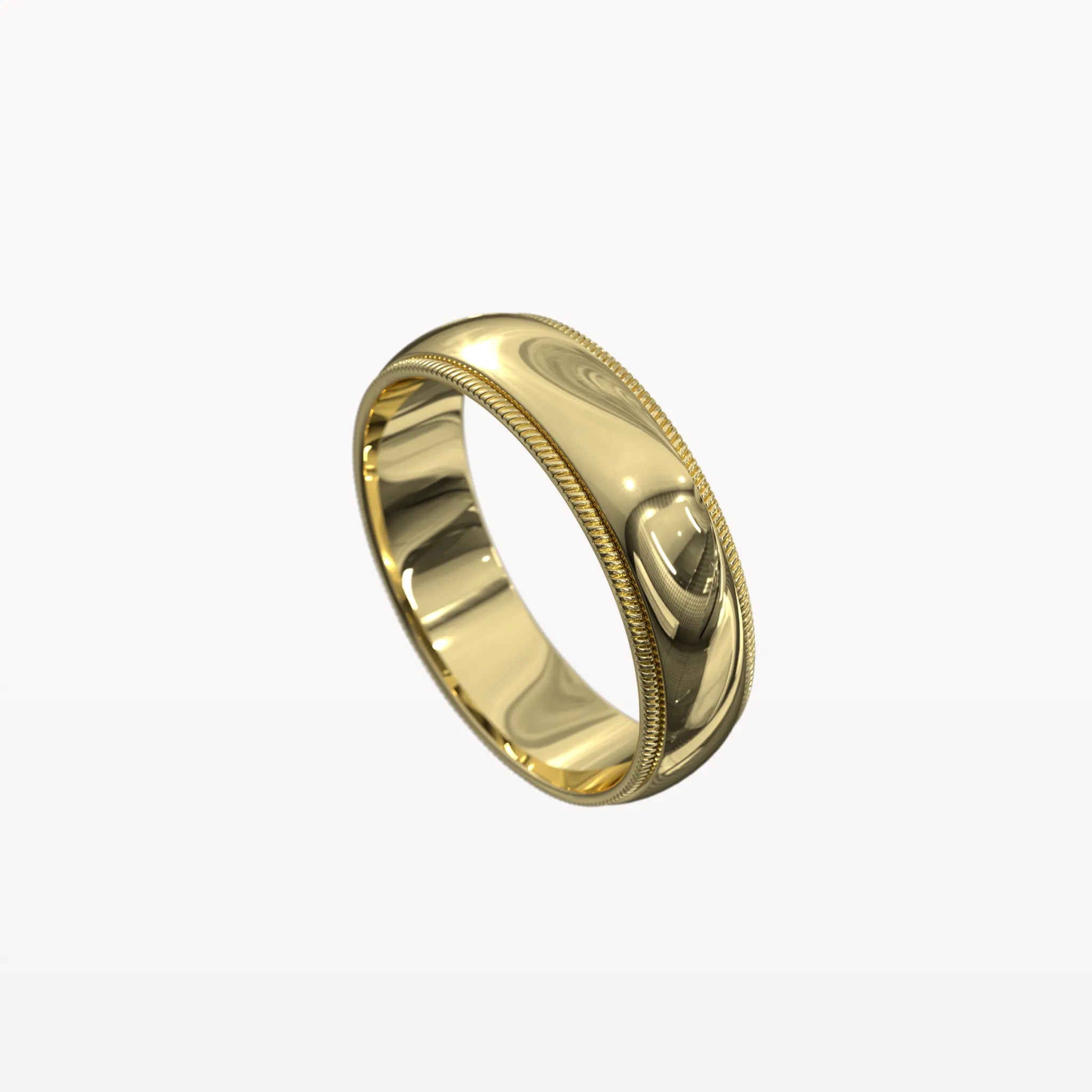 Polished Milgrain Edged Band