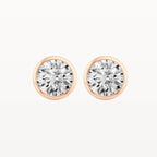 Bezel Diamond Studs - Natural Diamond