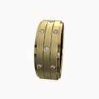 Three Tier Brushed Diamond Band - Eden & Co