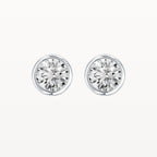 Tapered Bezel Studs - Natural Diamond - Eden & Co
