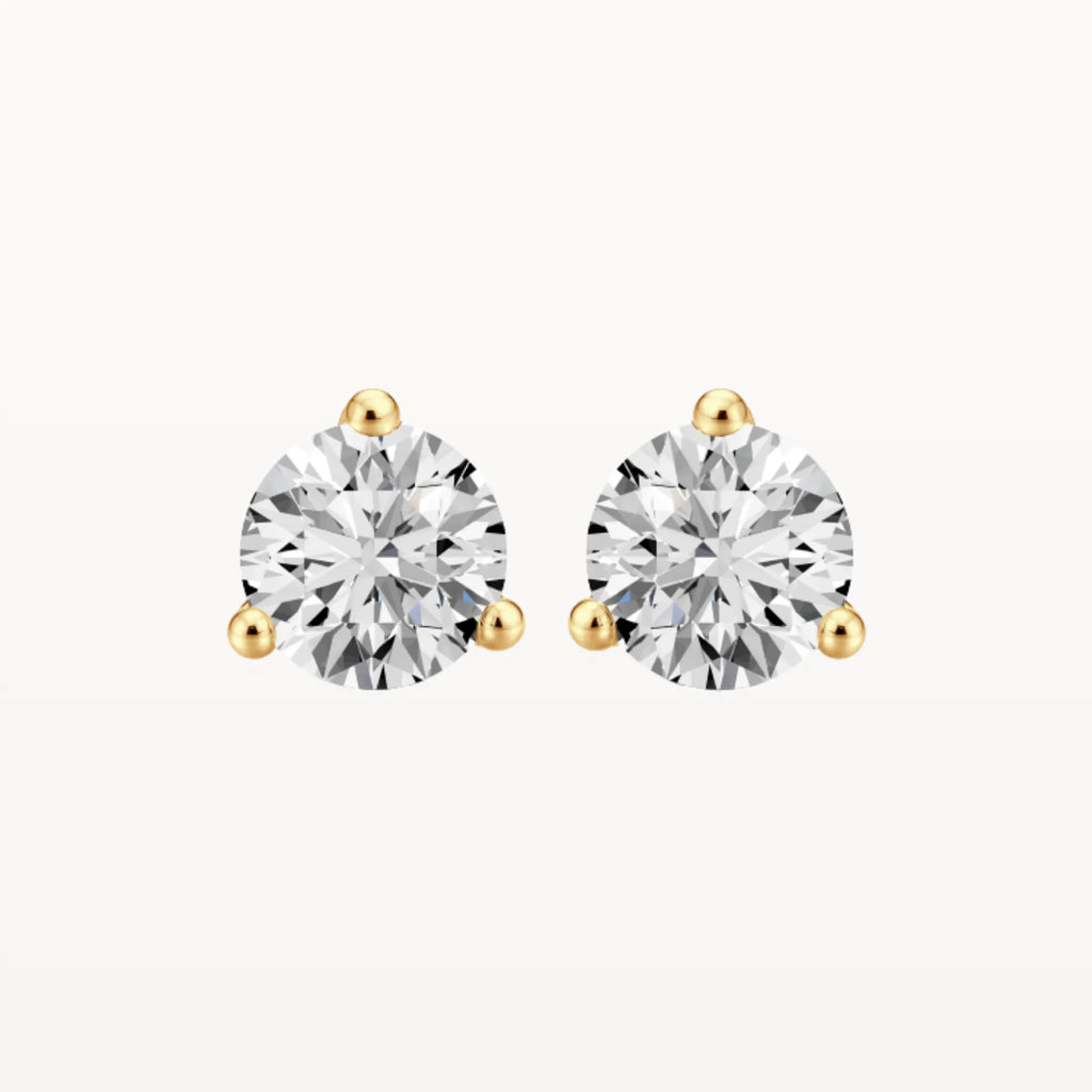 Three Claw Diamond Studs - Natural Diamond - Eden & Co
