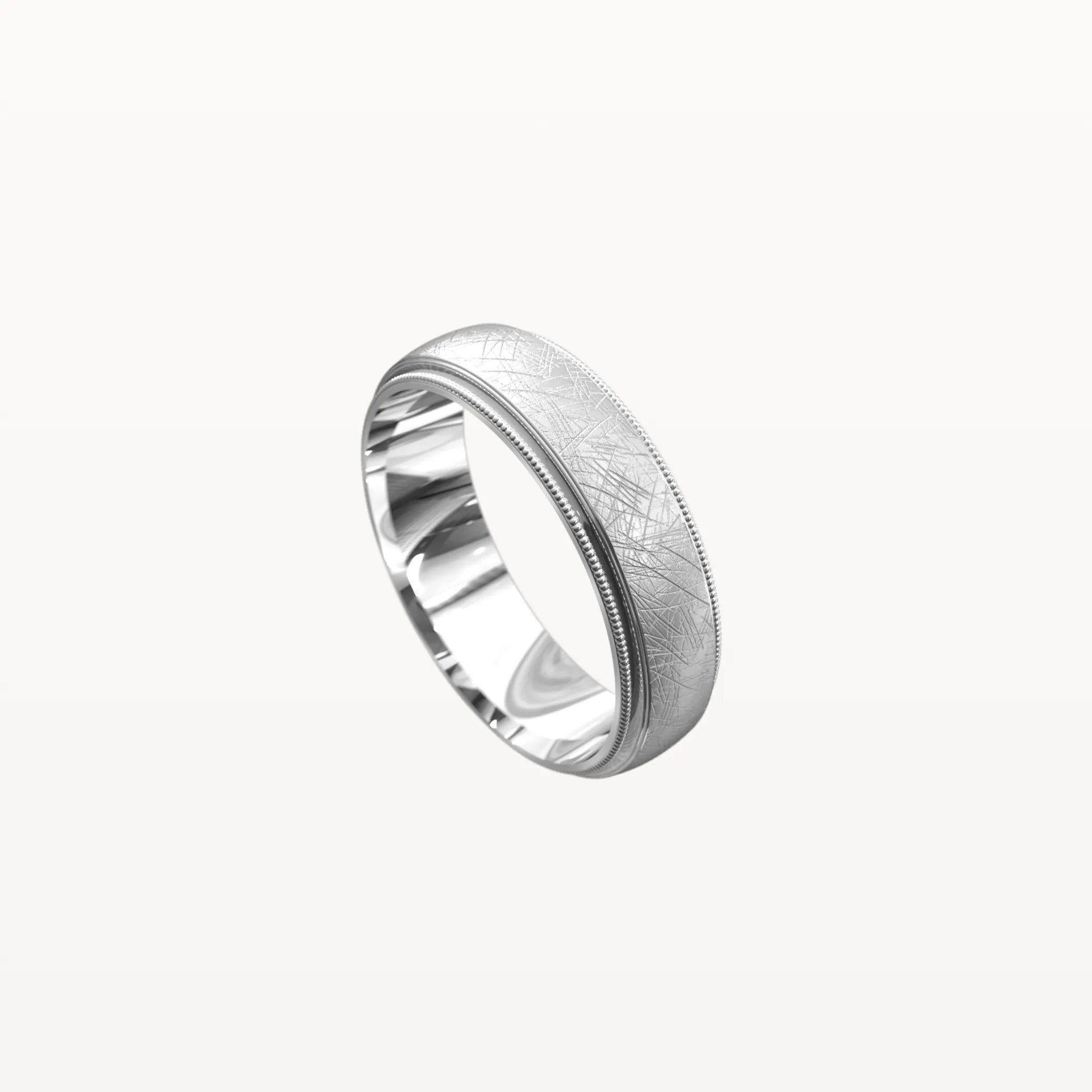 Ice Matte Milgrain Edged Band