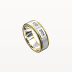 Half Round Princess Cut Trio Diamond Band