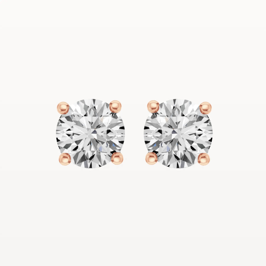 Four Claw Diamond Studs - Natural Diamond