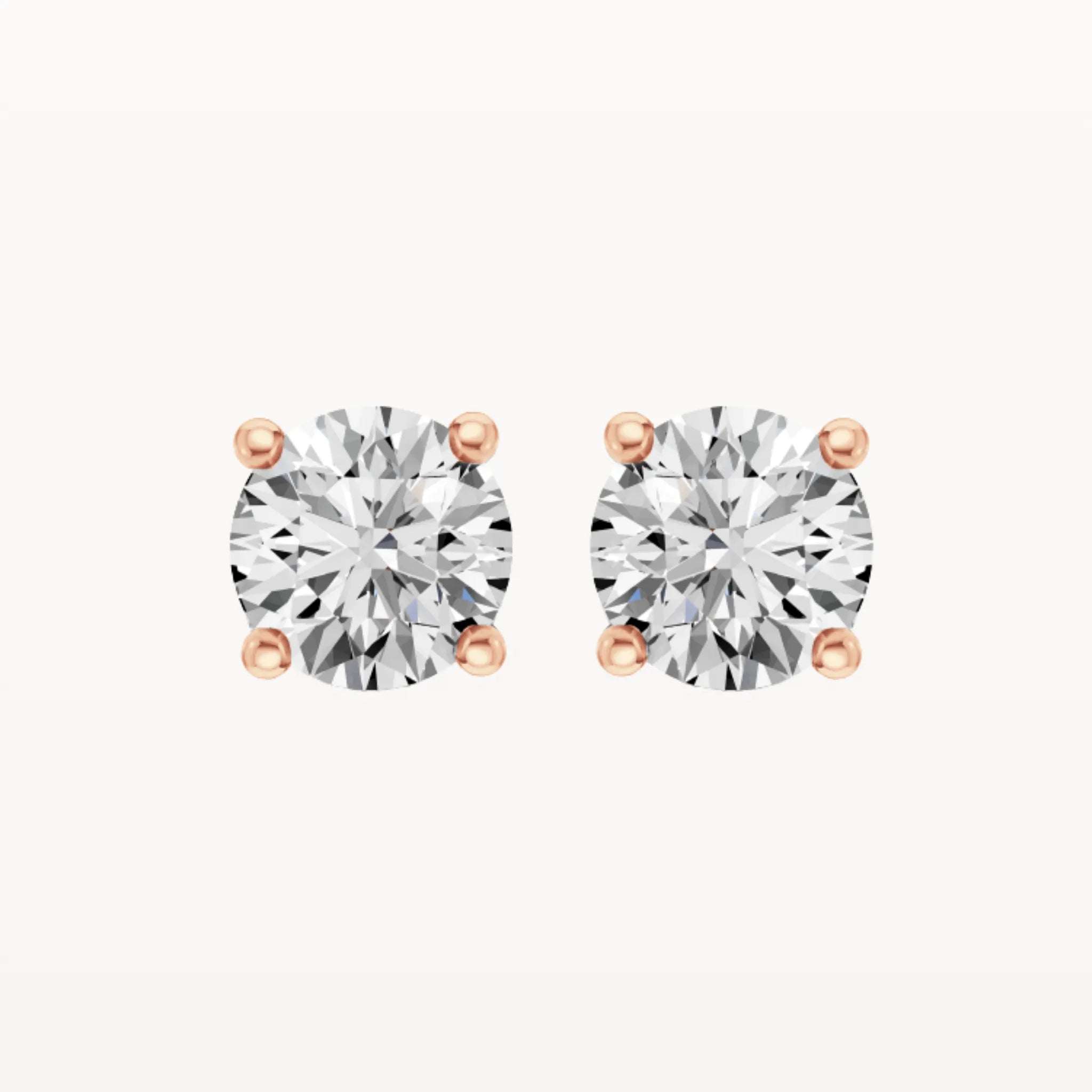 Four Claw Diamond Studs - Lab Diamond
