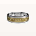 Dual Channel Milgrain Rope Patterned Band