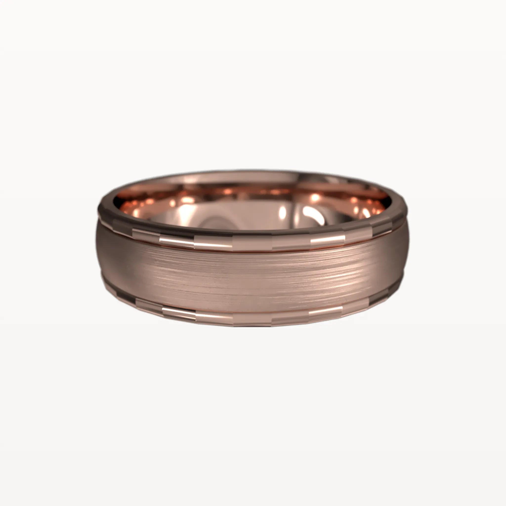 Facet Polished Edge Centre-Brushed Band - Eden & Co