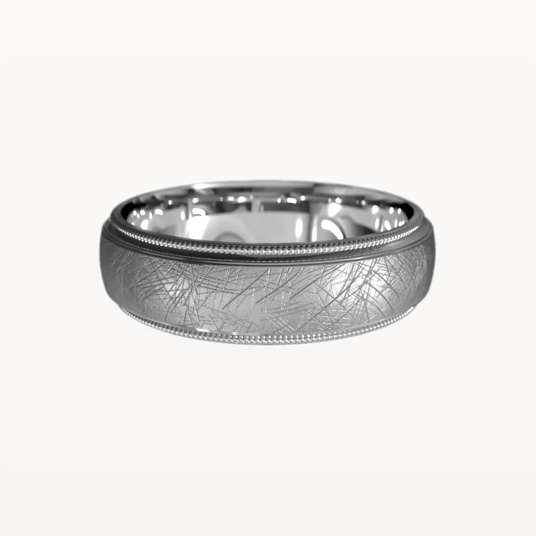 Ice Matte Milgrain Edged Band