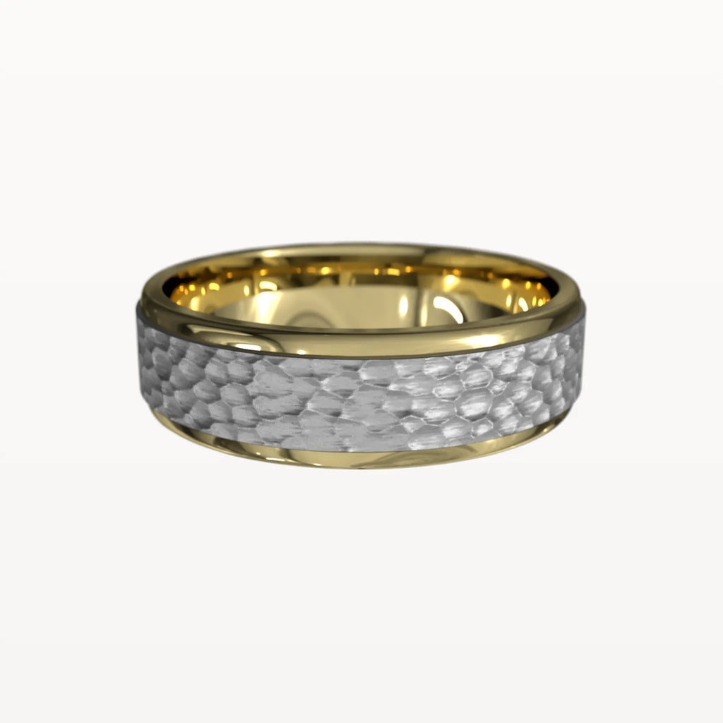 Matte Hammered Polished Edge Band - Eden & Co