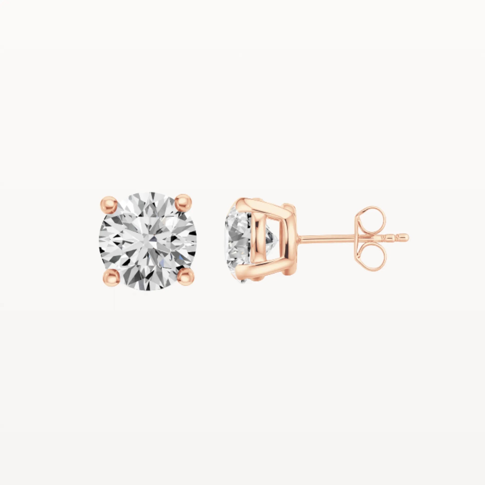 Four Claw Diamond Studs - Natural Diamond