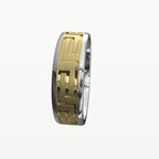 Brushed Greek Key Pattern Band