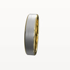 Classic Brushed Flat Band with Polished Edges - Eden & Co