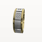 Geometric Square-Set Diamond Band
