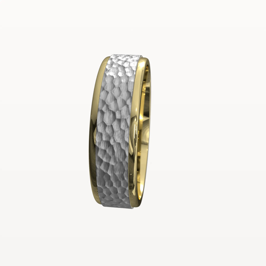 Matte Hammered Polished Edge Band - Eden & Co