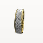 Matte Hammered Polished Edge Band - Eden & Co