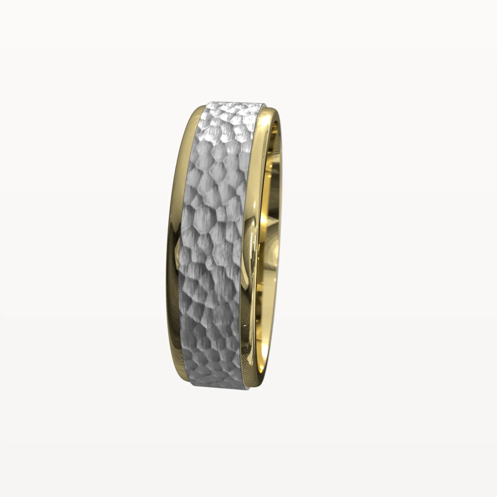 Matte Hammered Polished Edge Band - Eden & Co