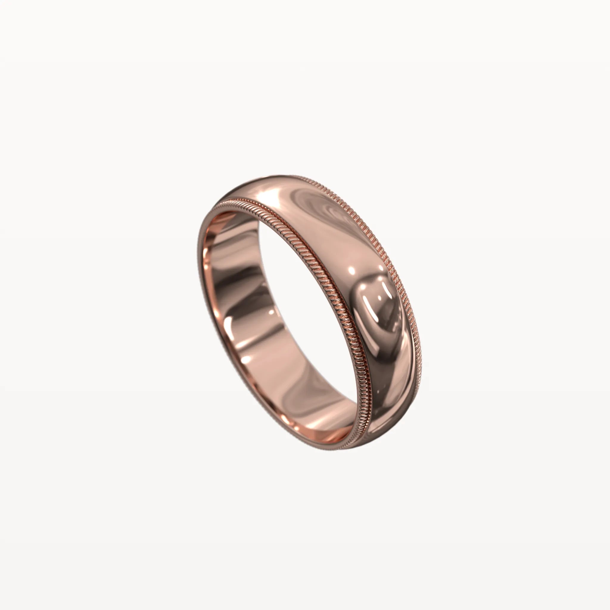 Polished Milgrain Edged Band