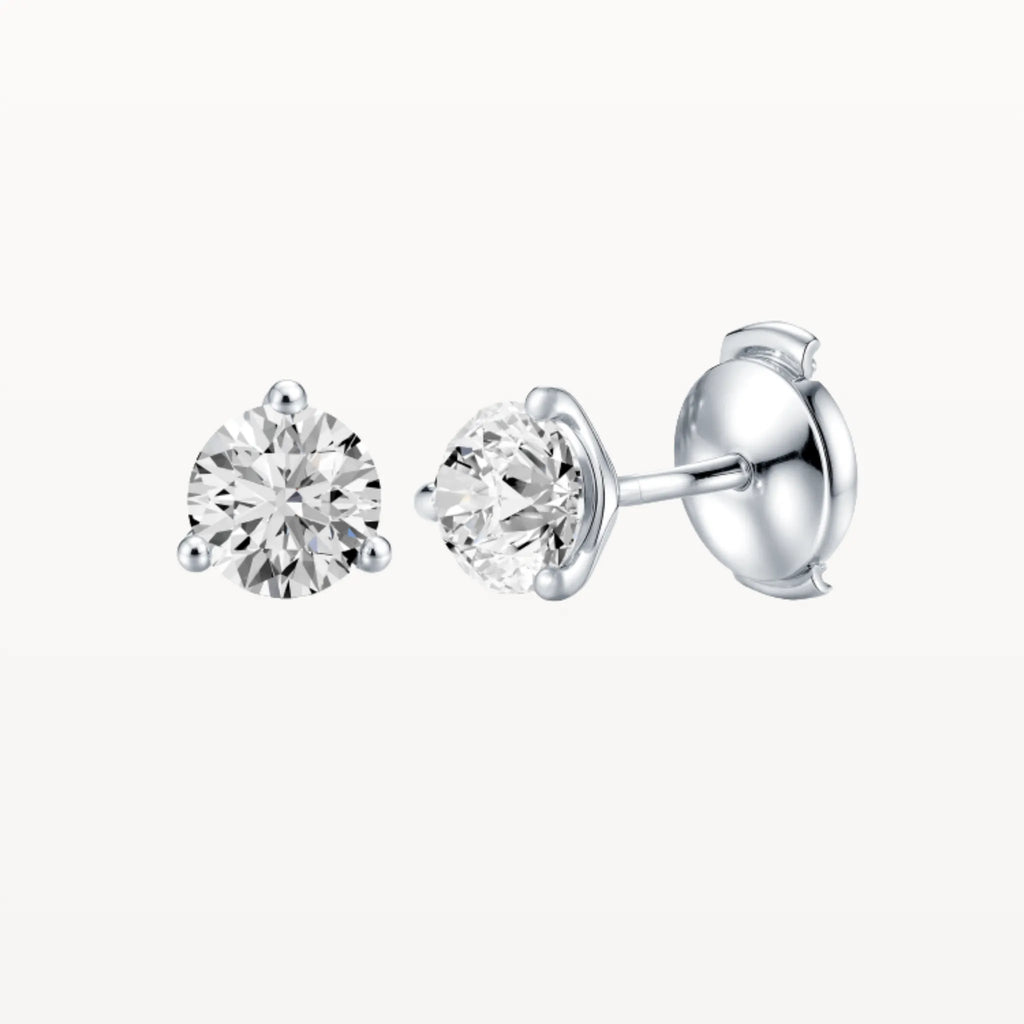 Three Claw Diamond Studs - Natural Diamond - Eden & Co