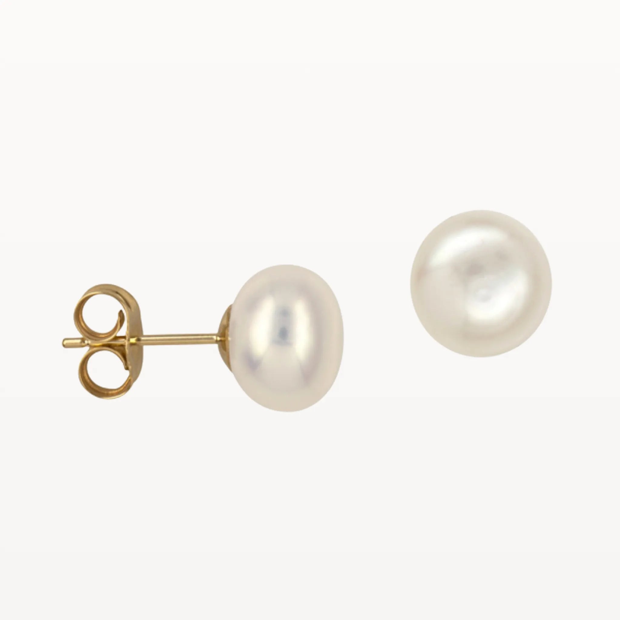 Freshwater Cultured Button Pearl Studs