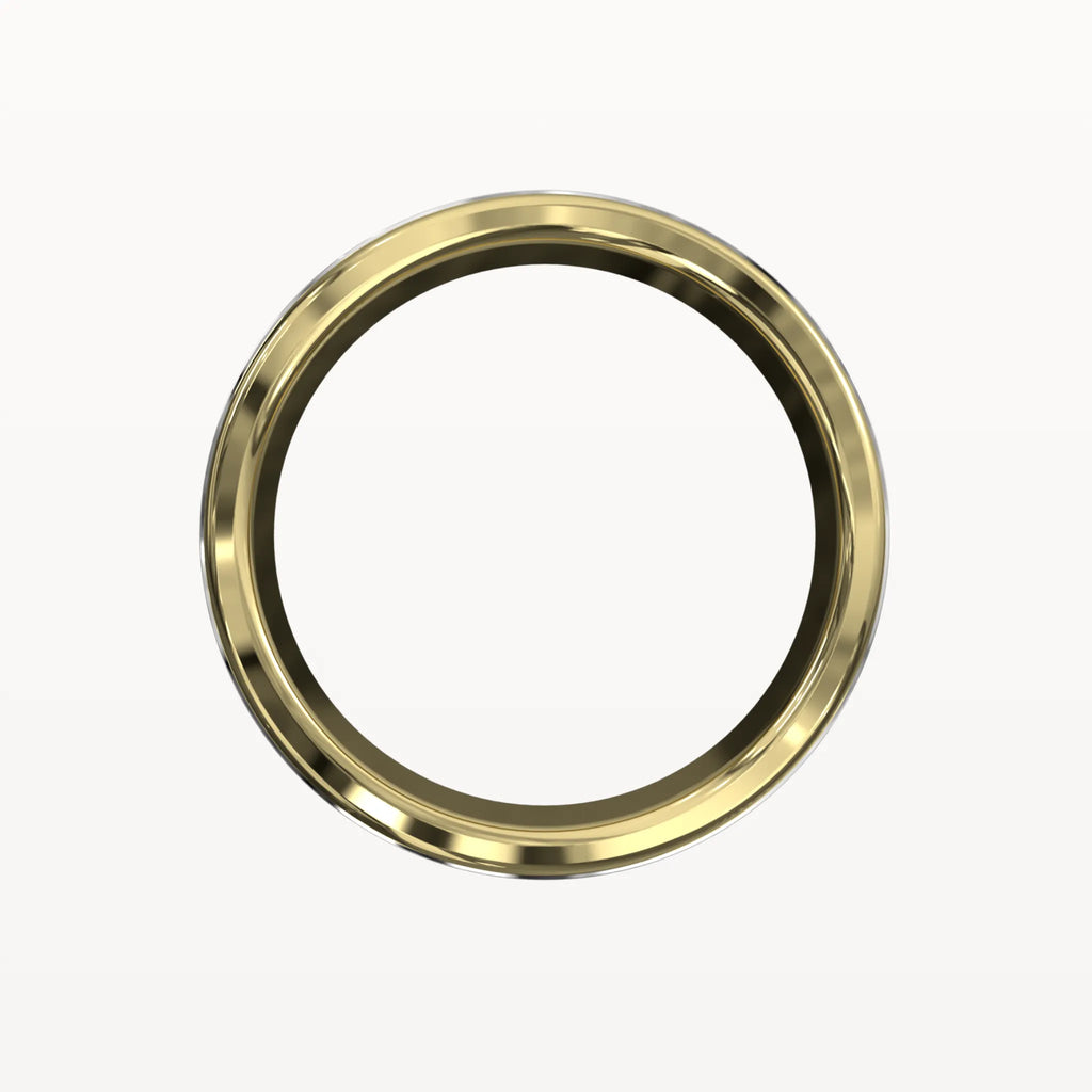 Classic Brushed Flat Band with Polished Edges - Eden & Co