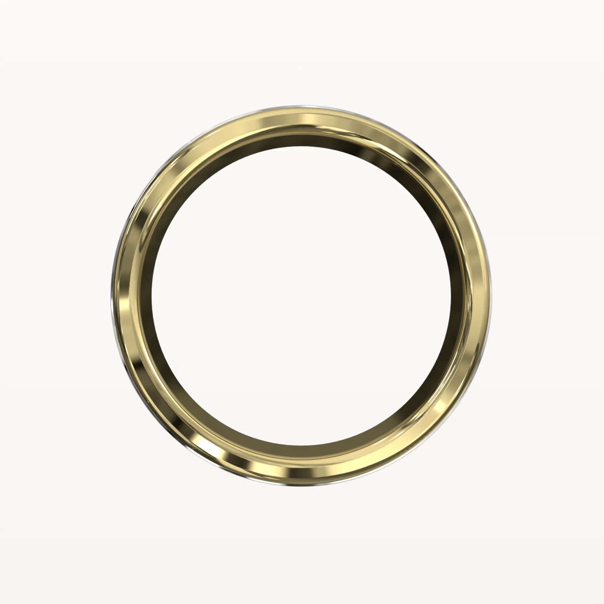 Classic Brushed Flat Band with Polished Edges - Eden & Co