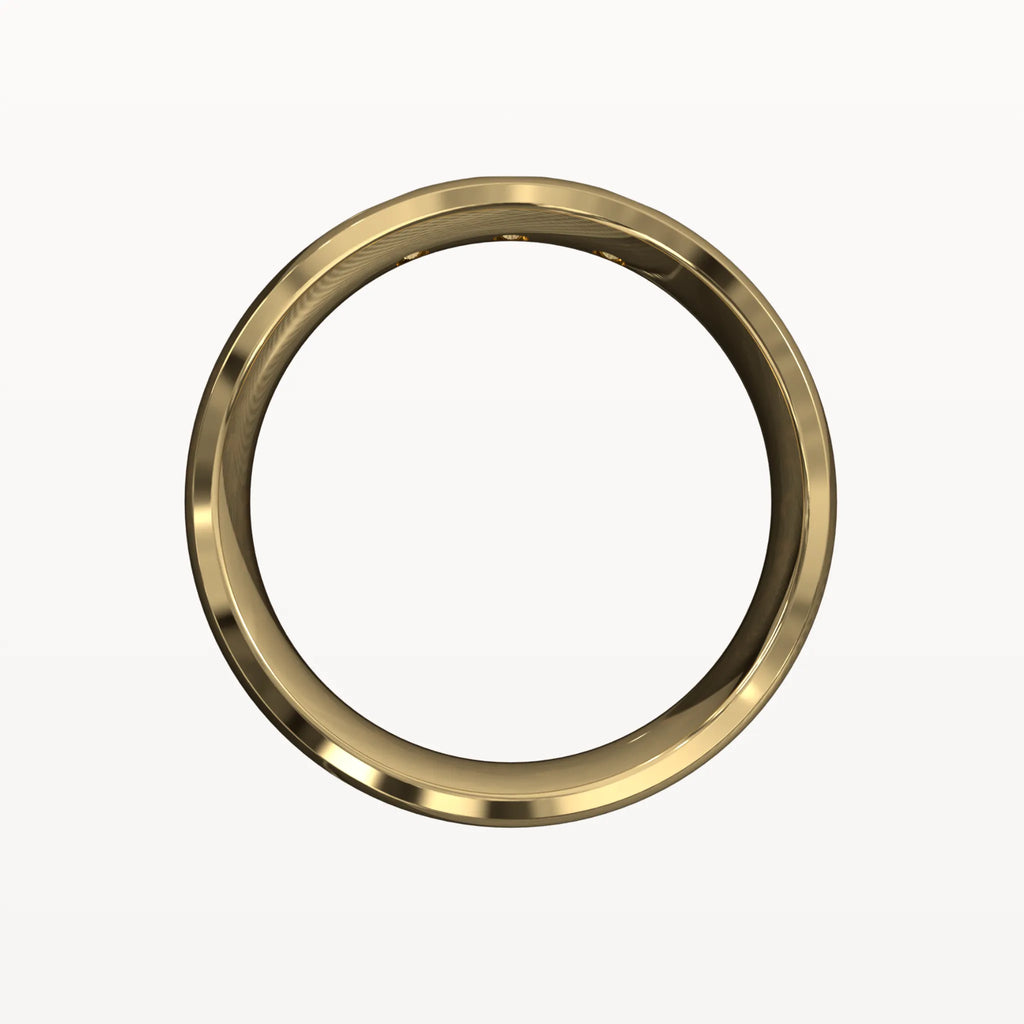 Half Round Trio Flush Set Diamond Band - Eden & Co