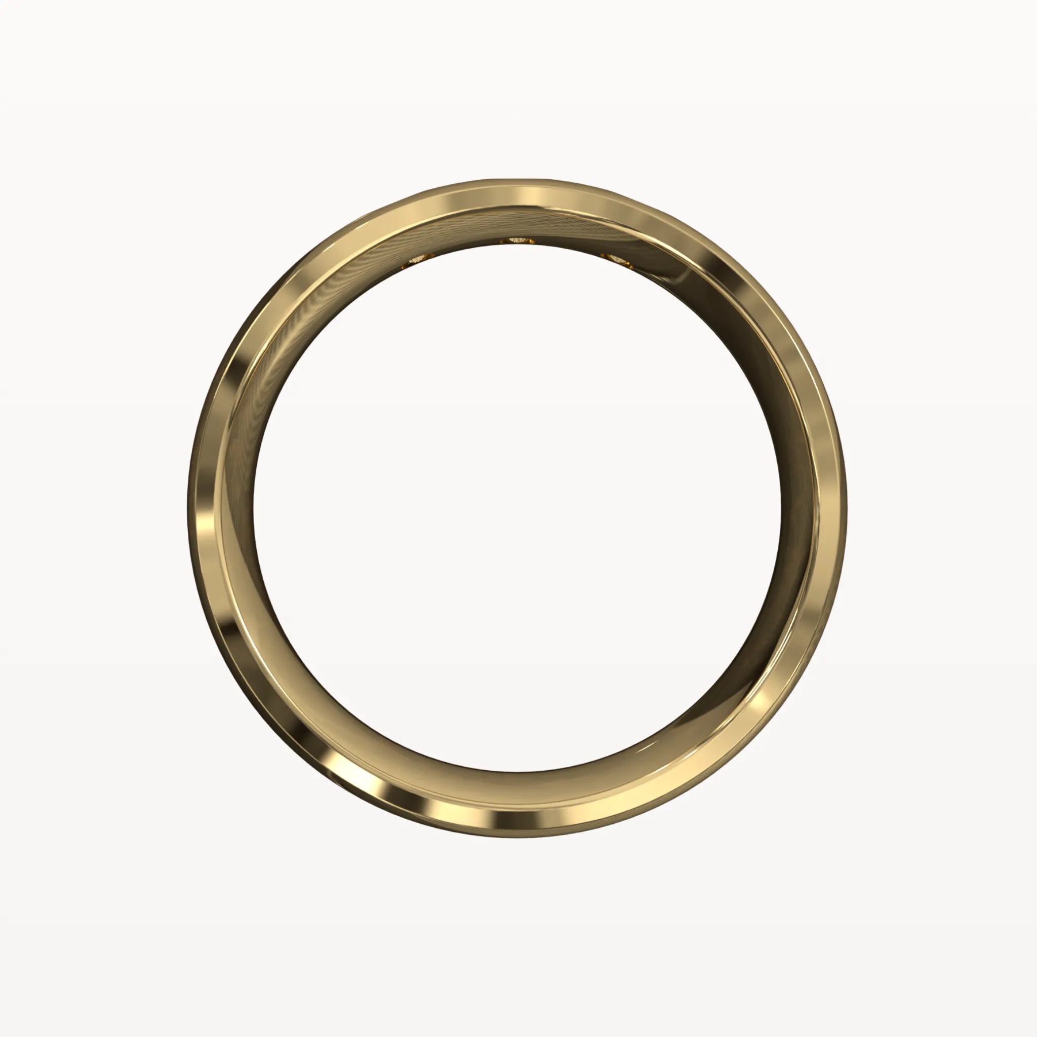 Half Round Trio Flush Set Diamond Band - Eden & Co